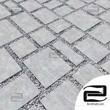 Paving tile pebble low oval n6