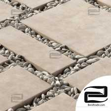 Paving tile square pebble n2