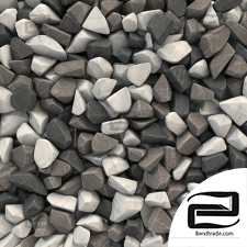 Rock brown white black stone n1