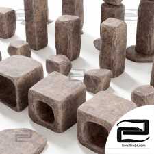 Stone cube ligt decorative n1