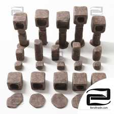 Stone cube ligt decorative n1