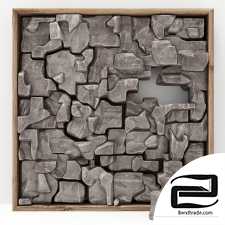 Stone splinter rock panel frame n1