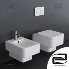 Toilet and bidet Scarabeo Ceramiche Teorema