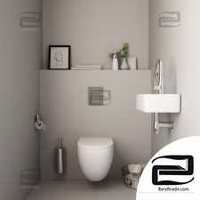 Toilet and Bidet Set 04