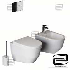 Toilet and bidet laufen pro