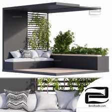 Exterior Roof Garden, Balcony Furniture Black