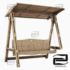 Exterior Wooden garden swing