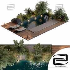 Exterior Landscape Furniture with Pool