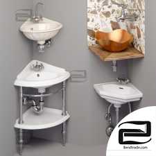 Corner washbasins