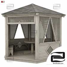 Garden gazebo made of wood 36