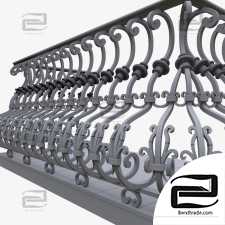 French forged balcony