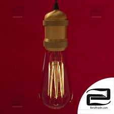 Hanging lamp with Edison lamp