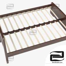 Classic bed with orthopedic base