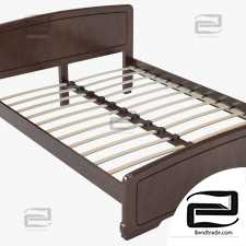 Classic bed with orthopedic base