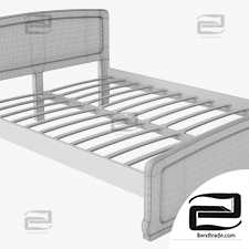 Classic bed with orthopedic base