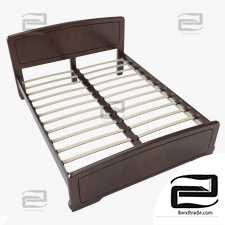 Classic bed with orthopedic base