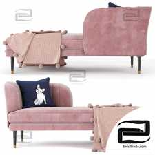 Rose Pink Chaise Longue