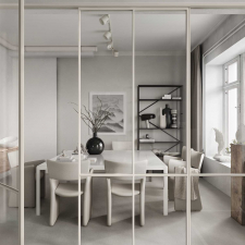 Office Space of Scandinavian Interior 3D Scene interior
