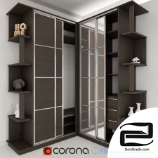Corner wardrobe 3D Model id 14221