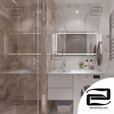 Shower Room Rex Reves Noisete 3d scene interior