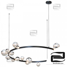 Black Glass Bubble Chandelier