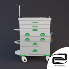 Trolley-table for medical 3D Model id 16919
