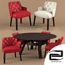 Table and chairs 3D Model id 14612