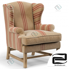 Armchair Khaki Linen English Club Chair