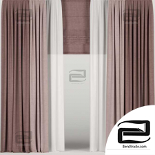 Curtains with tulle and Roman.