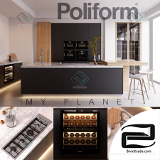 Kitchen Poliform Varenna My Planet 4 kitchen, home appliances