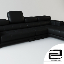 black sofa 3D Model id 15782