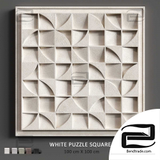 White Puzzle Square Baguettes