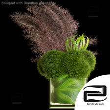Bouquet Bouquet with Dianthus green trick