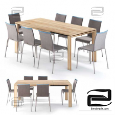 Table and chair Calligaris Omnia and Web