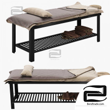 Spa massage on bed