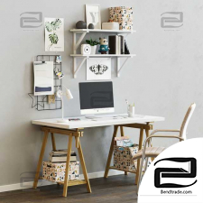 Office furniture table ikea LINNMON, FINWARD