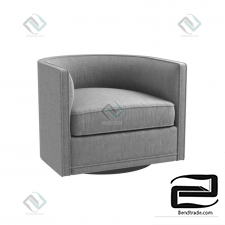 Arm Chair Custom made grey swivel round chair