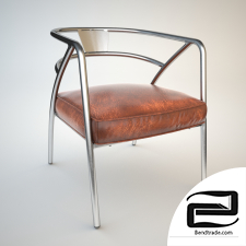 Loft Armchair Industrial Chair 3D Model id 16998