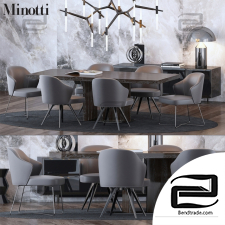 Table and chair Minotti 24