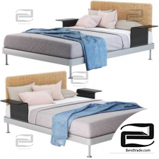 IKEA DELACTIG bed with side tables