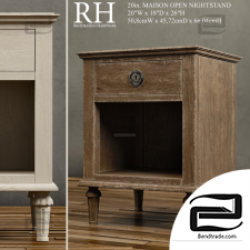 Curbstone RH MAISON OPEN NIGHTSTAND Cabinets