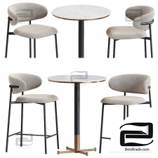 Table and chair Oleandro by Calligaris