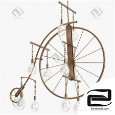 Chandelier Large Brass Bicycle Chandelier 1stdibs