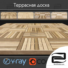 Material wood Terrace board