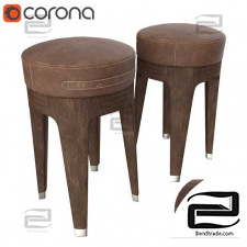 Circle brown leather chair