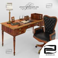 Table and chair with accessories Jonathan Charles
