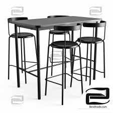 Bar table and chair Tymmaryd Yngvar