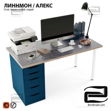 Office furniture table IKEA LINNMON,ALEX