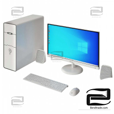 White computer Asus