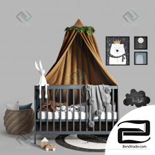 Children's bed With a canopy 02